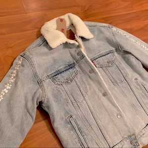 Levi’s Women’s Denim Flowers Embroidered Jacket